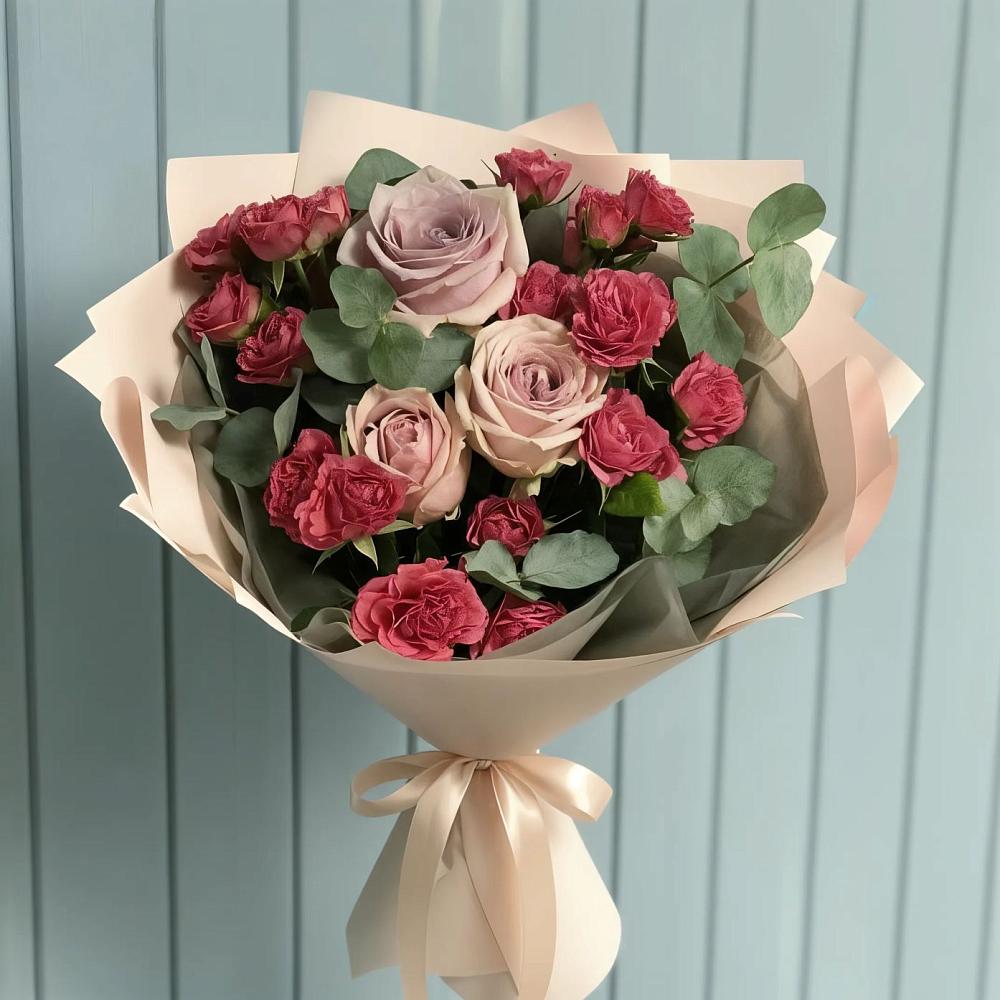 Букет цветов из: Гвоздики и Розы в Турки