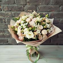 Букет цветов из:  Альстромерии, Розы и Хризантемы в Турки
