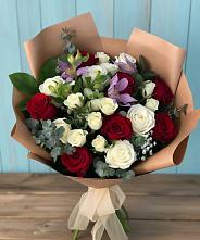 Букет цветов из:  Розы и Альстромерии в Турки