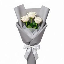 Букет 3 белые розы в Турки