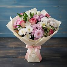 Букет цветов из:  Хризантемы, Альстромерии и Розы #REPLACE_PRED# Турки