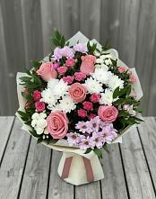 Букет цветов из:  Альстромерии, Гвоздики, Розы и Хризантемы в Турки