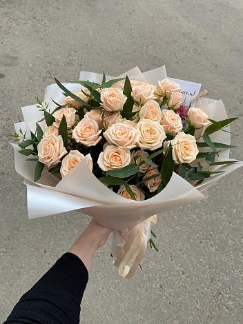 Букет Кремовые розы Латте в Турки