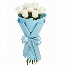 Букет 7 белых роз Проуд в Турки