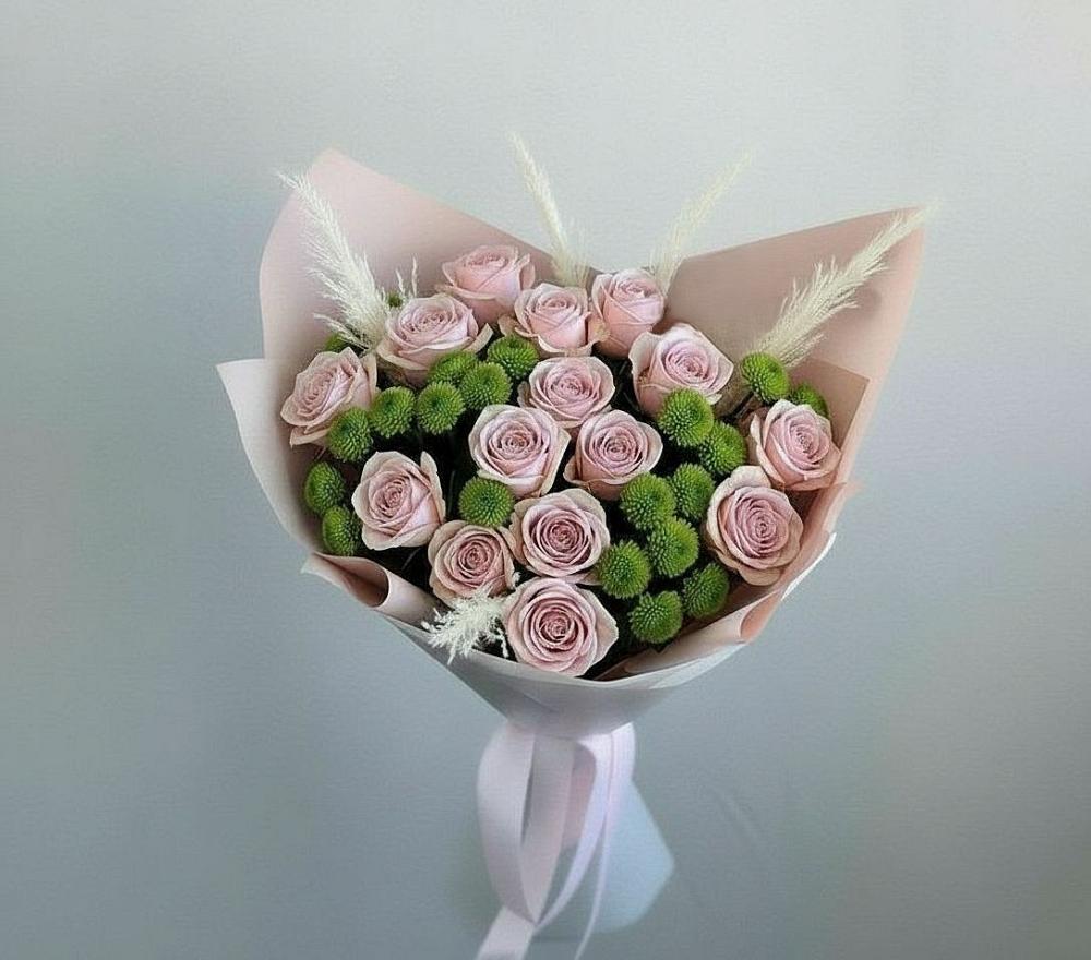 Букет цветов из: Розы и Хризантемы в Турки