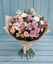 Букет цветов из:  Хризантемы, Розы и Альстромерии #REPLACE_PRED# Турки