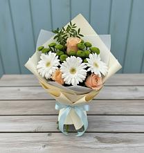 Букет цветов из:  Герберы, Розы и Хризантемы #REPLACE_PRED# Турки
